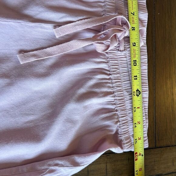 Loft Beach Light Pink Drawstring Waist Eyelet Trim Pants Size Small - Picture 5 of 9